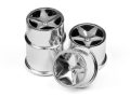 HPI 114279 - Q32 SUPER STAR WHEEL SET (CHROME/4PCS)
